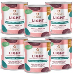 Perro LIGHT JAGNIĘCINA WARZYWA karma mokra dla psa 6X800g