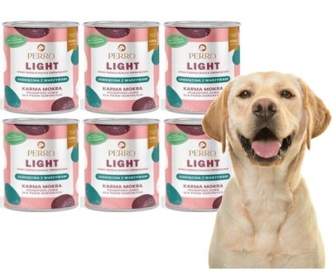 Perro LIGHT JAGNIĘCINA WARZYWA karma mokra dla psa 6X800g