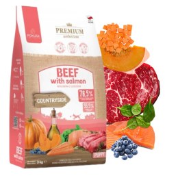 Pokusa BEEF PUPPY & SALMON 3 kg SZCZENIAK