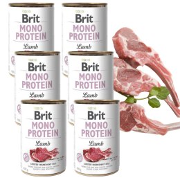 Puszki Brit Mono Protein Lamb zestaw 6x400g