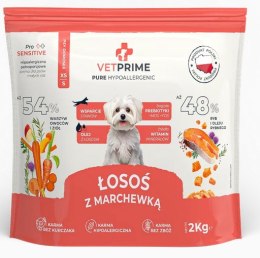 VETPRIME PURE HYPOALLERGENIC ŁOSOŚ Z MARCHEWKĄ XS/S 2kg