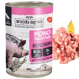 Wiejska Zagroda Karma mokra dla psa Monobiałkowa Wieprzowina (dorosły) 400g