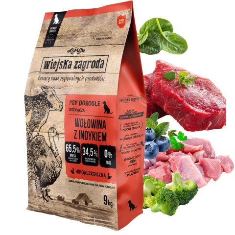 Wiejska Zagroda Wołowina z Indykiem 9 KG CHRUPKI L