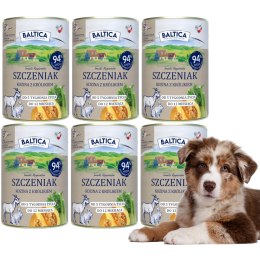 BALTICA Szczeniak Kozina z królikiem 6X400g karma mokra dla szczeniąt