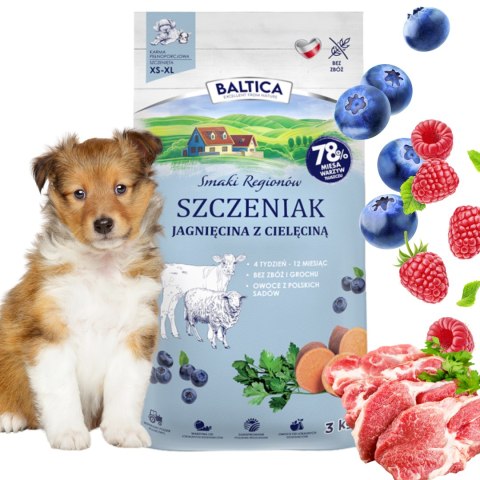 Baltica Szczeniak Jagnięcina z cielęciną S/XL 3kg
