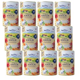 Baltica ZESTAW Karma mokra królik z marchewką 12 x 400g