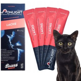 Moonlight Dinner Creme Łosoś 4x15 g - kremowy przysmak dla kota, polewa i sos