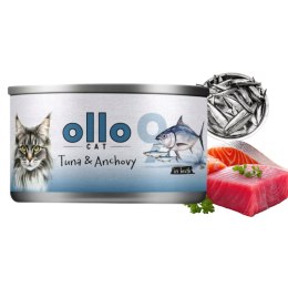 Ollo Cat nr 9 Tuna & Anchovy in broth 70g