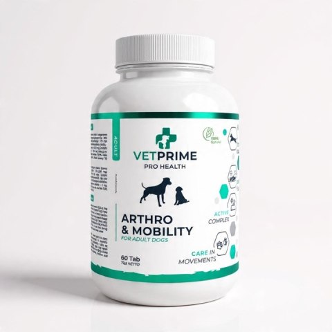 VetPrime Arthro Mobility 60 tabl - stawy psa, glukozamina MSM