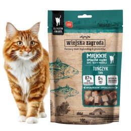 Wiejska Zagroda Przysmak dla kota Miękkie smaczne kąski Tuńczyk (dorosły) 100g