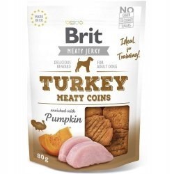 BRIT MEATY JERKY TURKEY MEATY COINS 80g