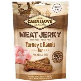 CARNILOVE JERKY Turkey with Rabbit 100g dla PSA Smaczki Trenerki