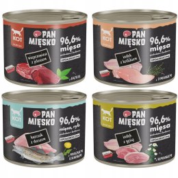 PAN MIĘSKO MORKA KARMA dla kota MIX SMAKÓW 4x200
