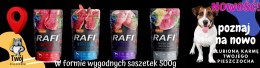 RAFI DOLINA NOTECI SASZETKA WOŁOWINA 500G BORÓWKI
