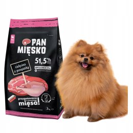 Pan Mięsko Cielęcina z przepiórką 3kg szczeniak XS
