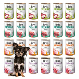 Brit Pate Meat MIX smaków 24 x 400g puszki dla psa