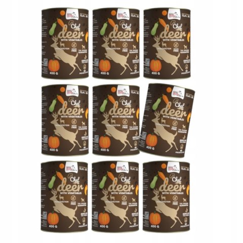 Syta Micha CHEF Mokra karma dla psa Jeleń z warzywami 9X400g PUSZKA DEER